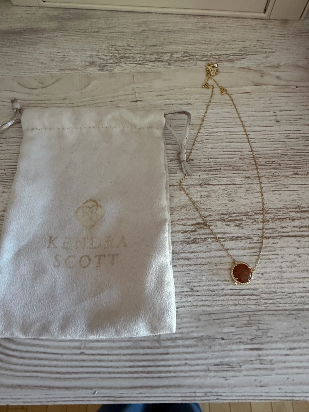 Kendra Scott Gold Basketball Charm Necklace in Glittering Copper - Picture 5 of 9